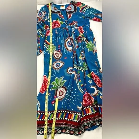 knee length dresses for ladies Farm Rio Red Garden Delight Long Sleeve Midi Dress, Garden Delight Red / Xs main image 1